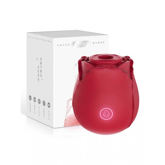 Gül Şeklinde USB Şarjlı Klitoris Emişli Vibratör