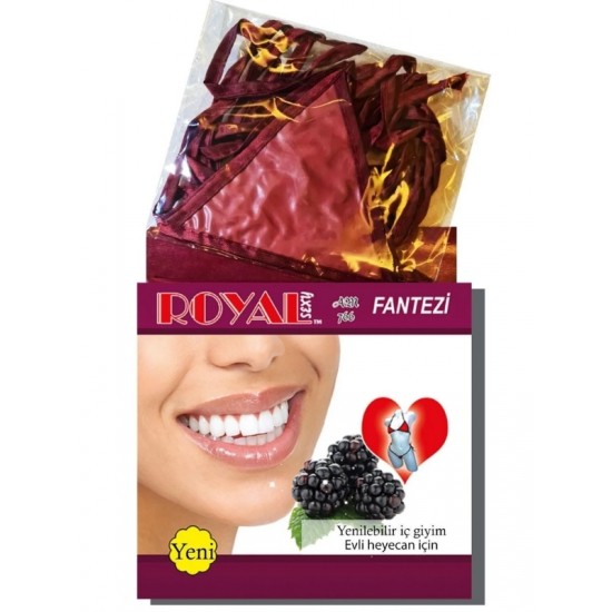 Yenilebilir Tanga Sütyen Böğürtlen Aromalı